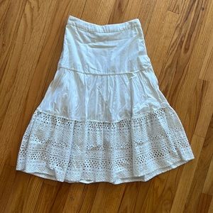 White J.Crew Ponit Sur skirt